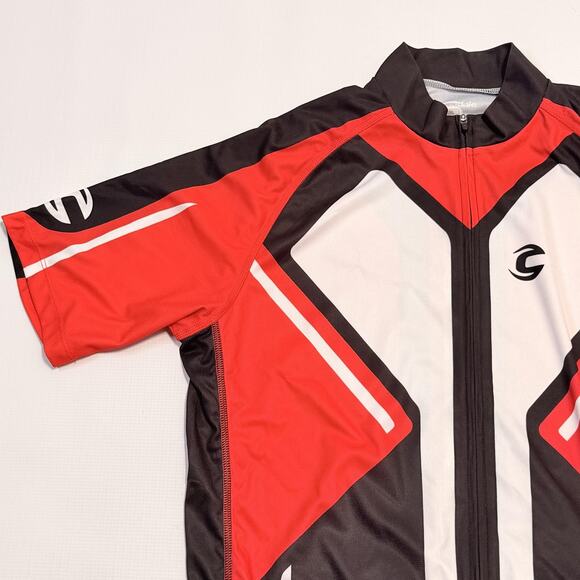 Cannondale Cycling Jersey Mens Large Red Black Full Zip Short Sleeve Road Bike - Picture 3 of 11